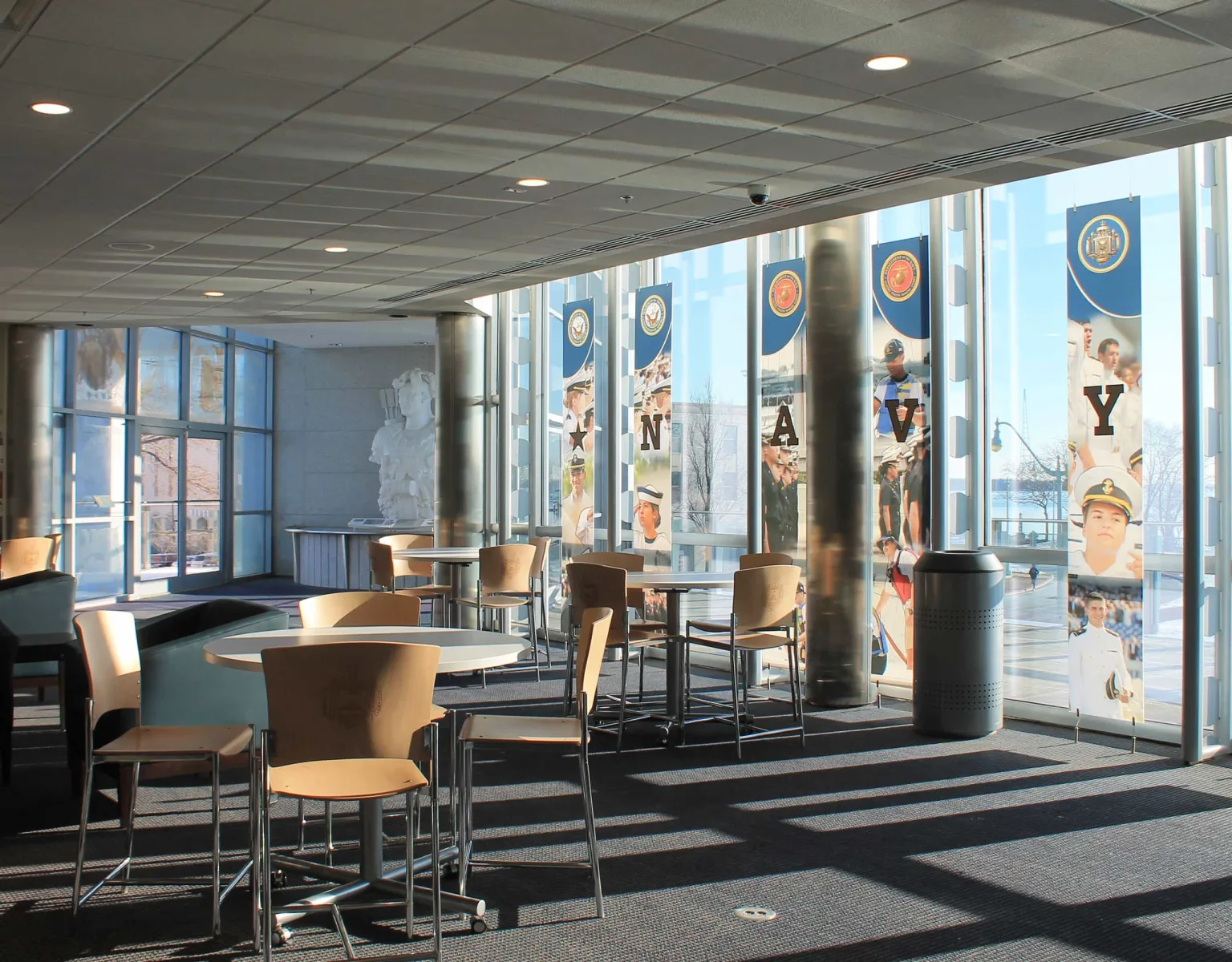 Naval Academy Visitor Center 2nd Deck interior seating