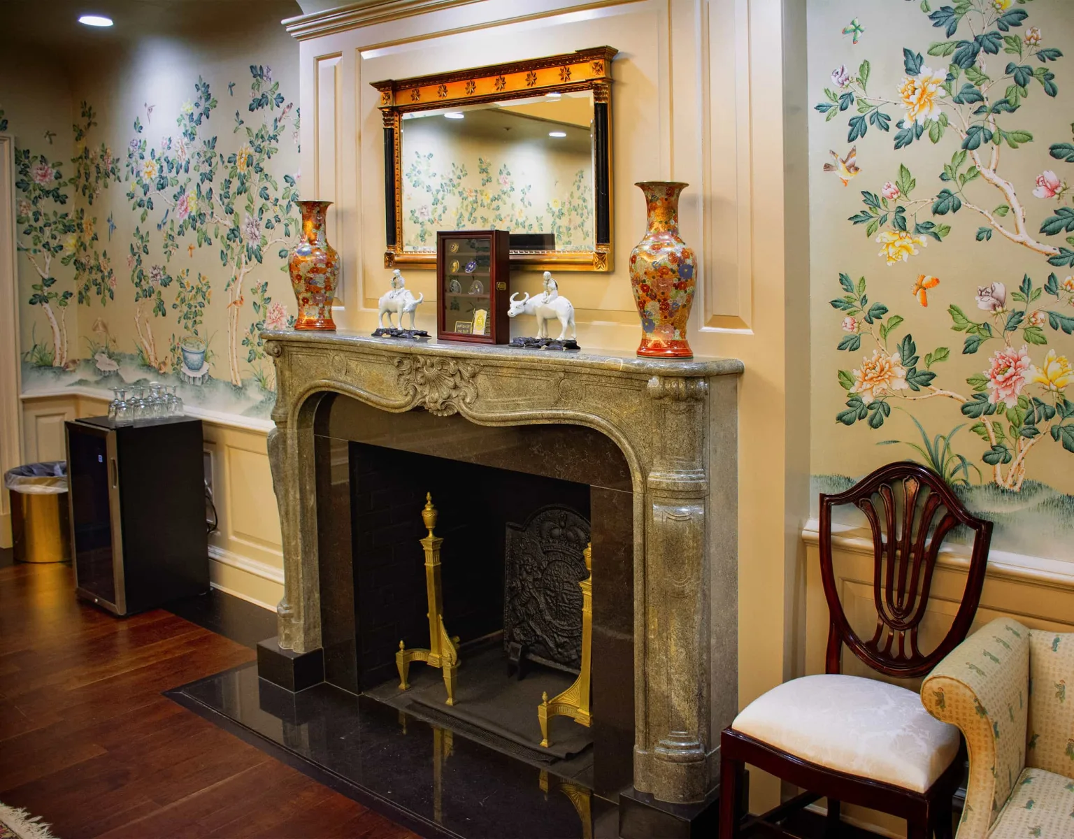 Fireplace inside The Bryant Room
