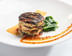 Closeup of an entrée