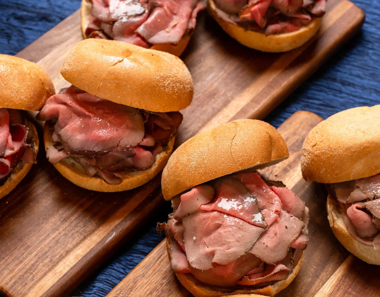 Closeup of sandwiches