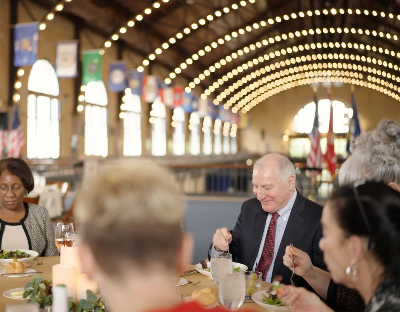 People dining in the Class of 53 Deck