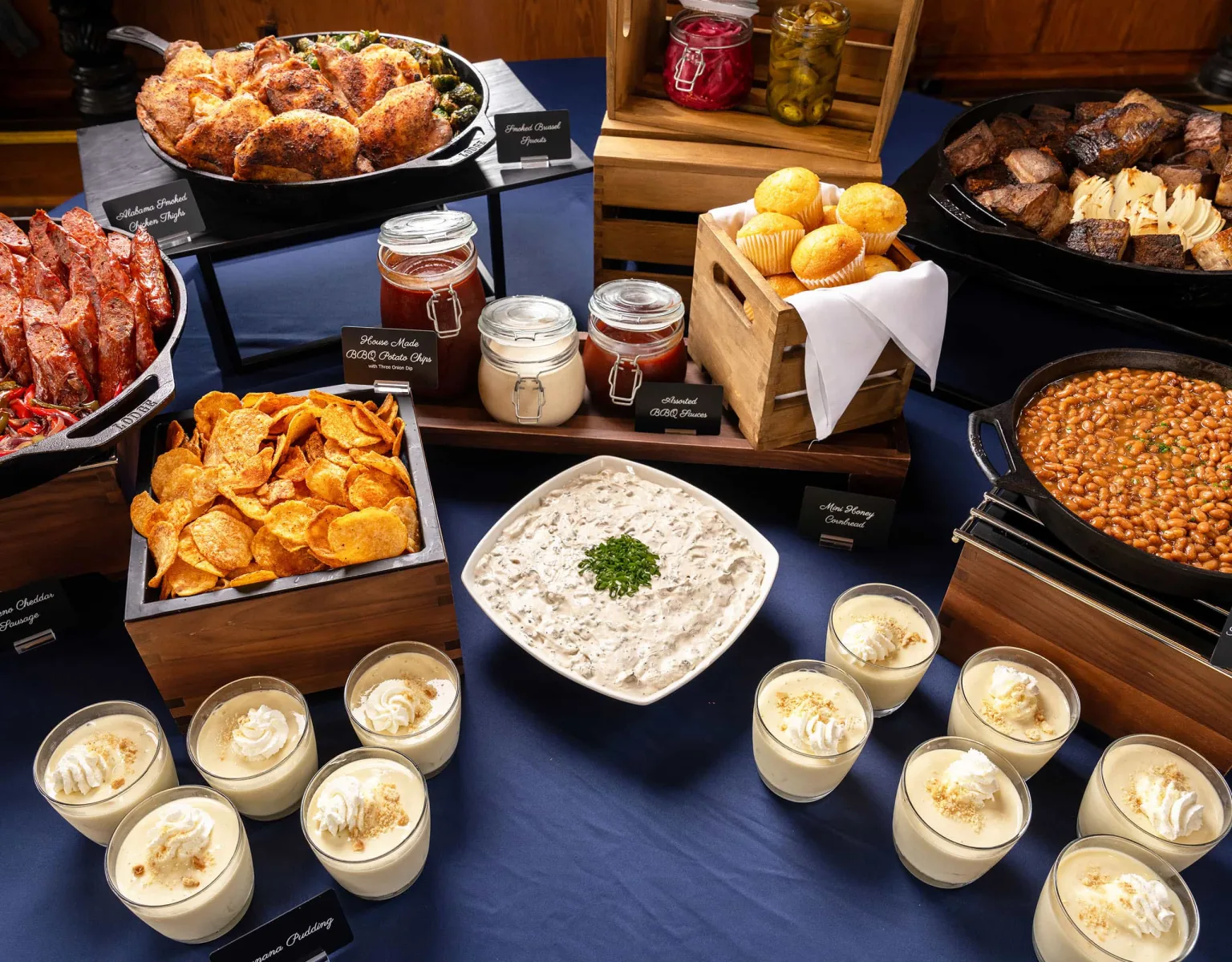 A display of hors d'oeuvres