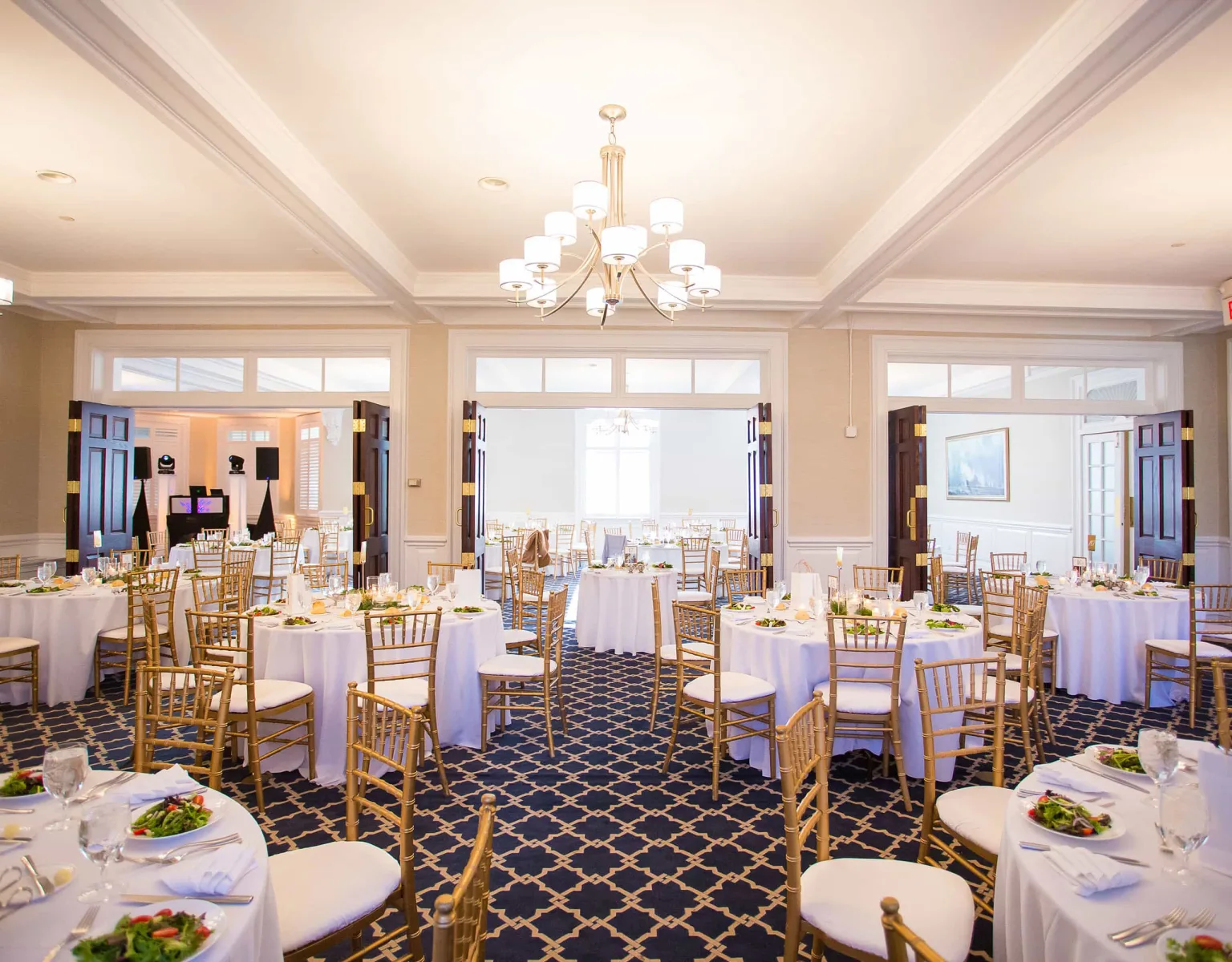 Coral Sea room with tables for an event