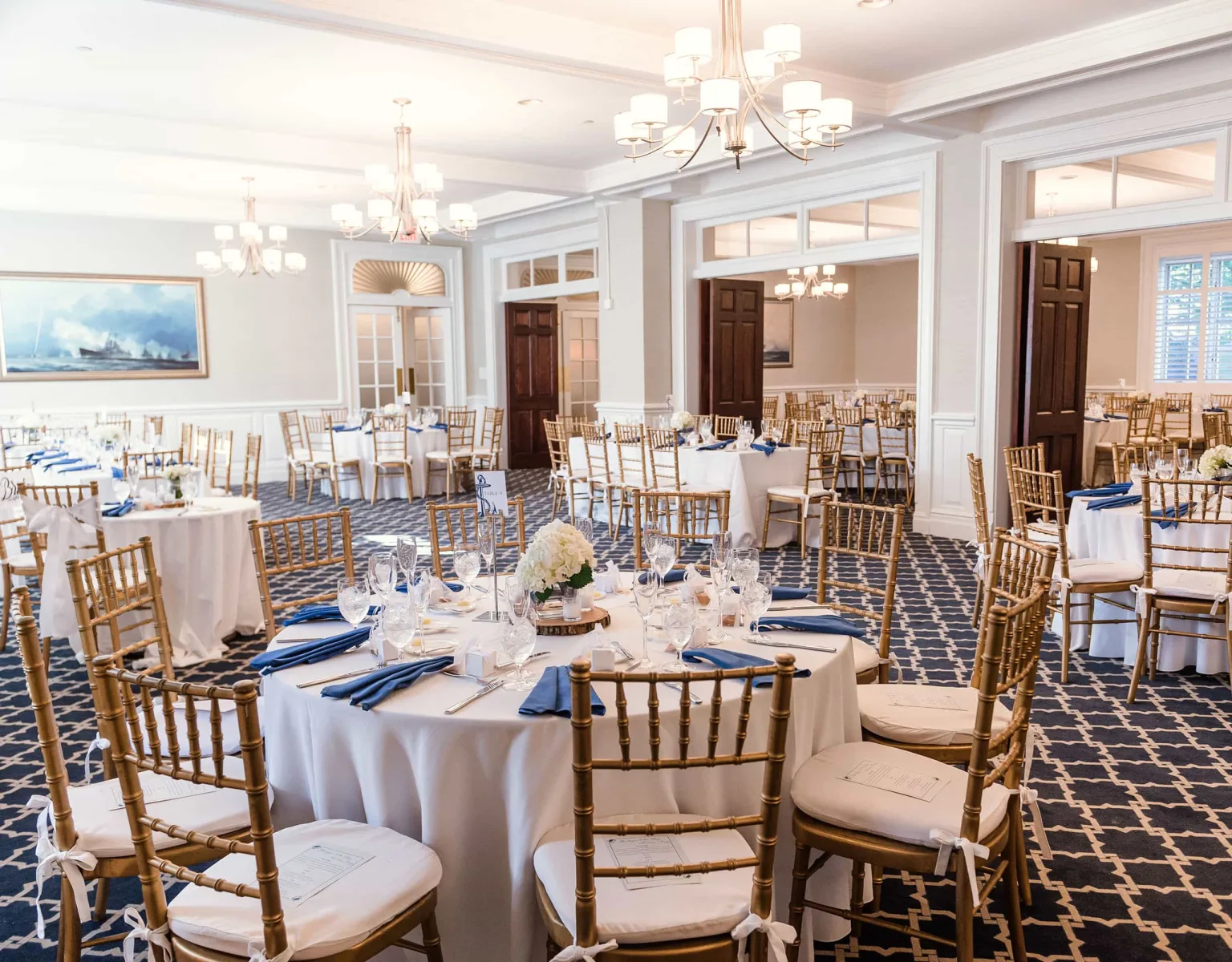 Coral Sea room with tables for an event