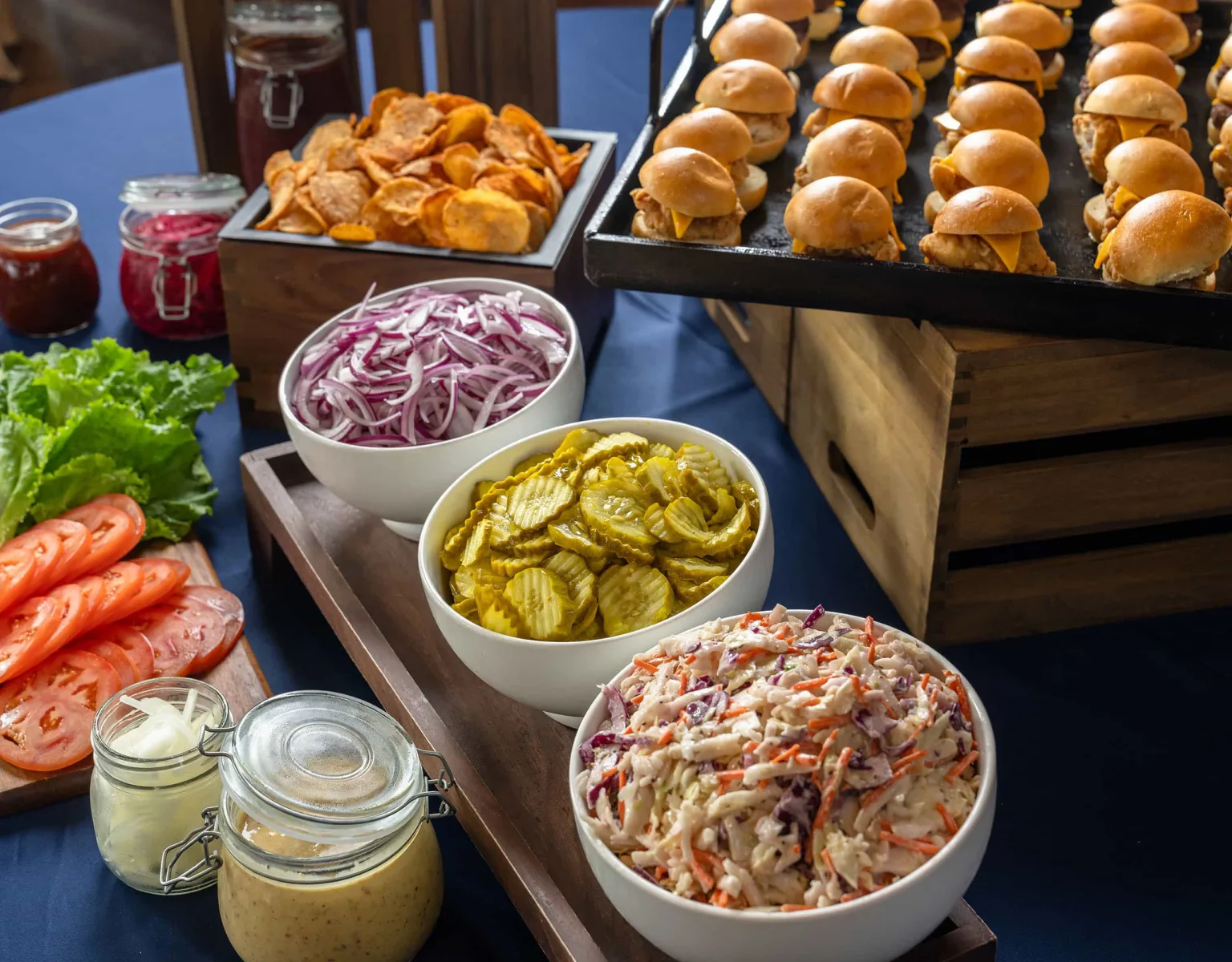 A closeup of side dishes