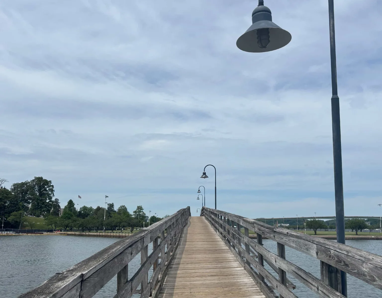 A bridge over a waterway at Hospital Point