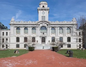 Exterior of Mahan Hall
