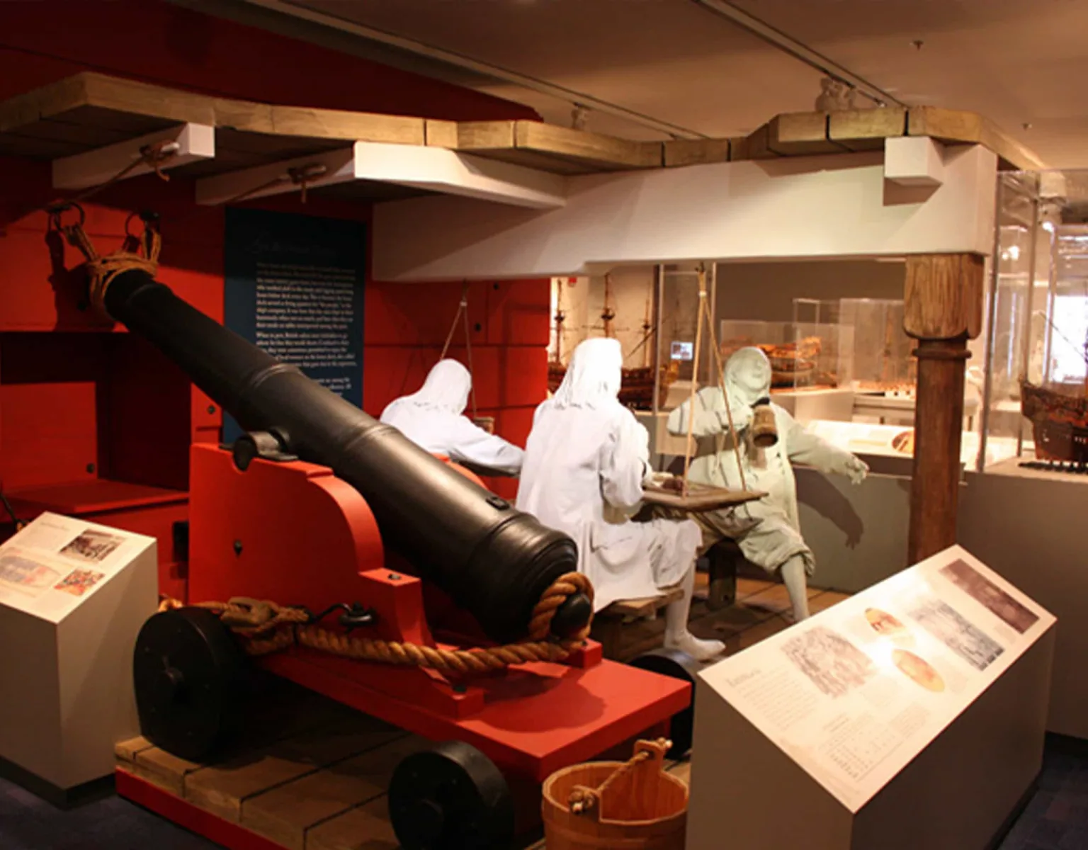 Exhibits inside Preble Hall