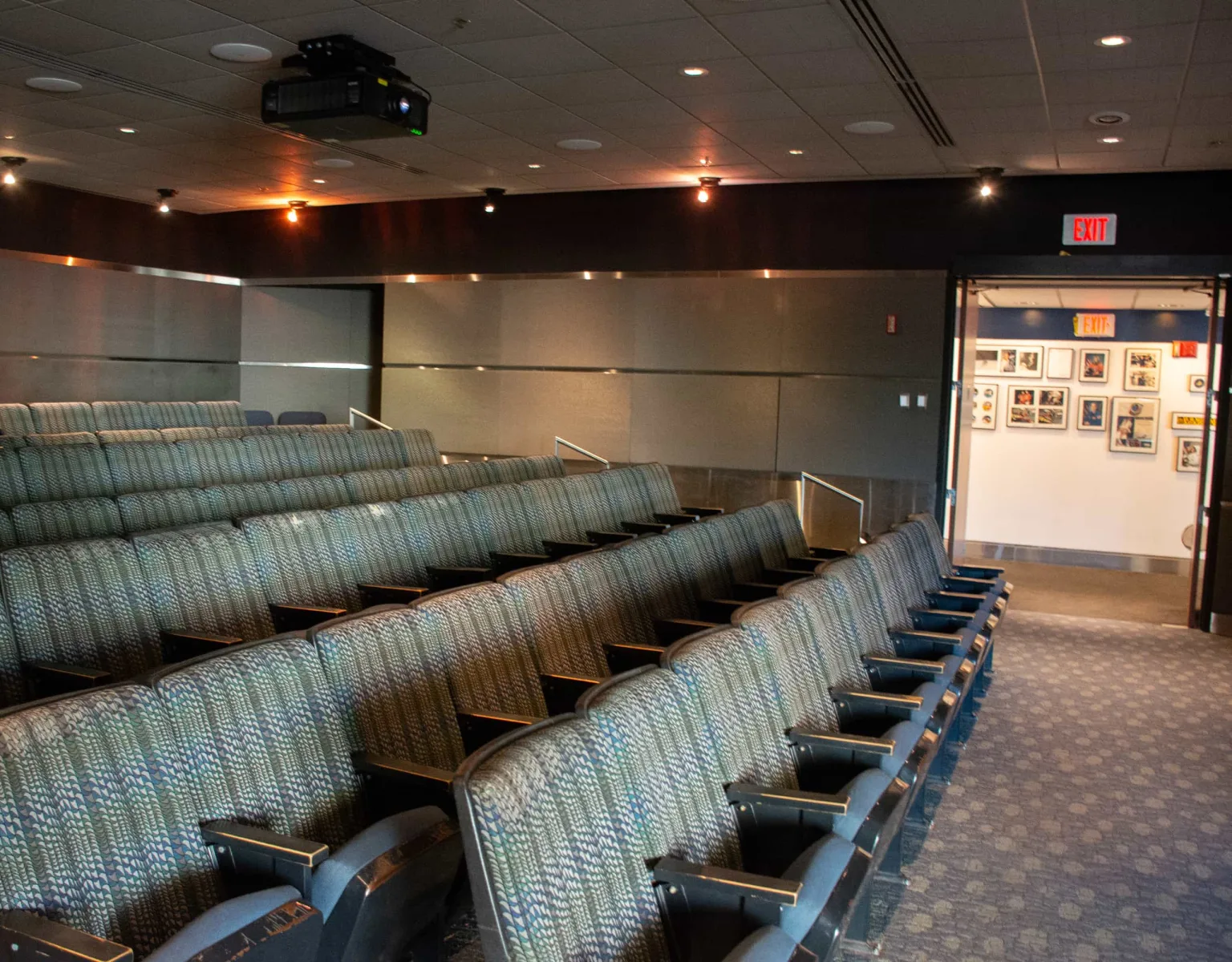 Seating at the Naval Academy Visitor Center theater