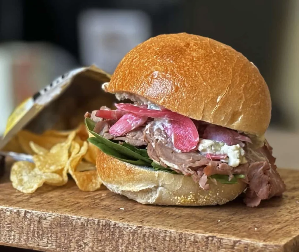 Closeup of a sandwich