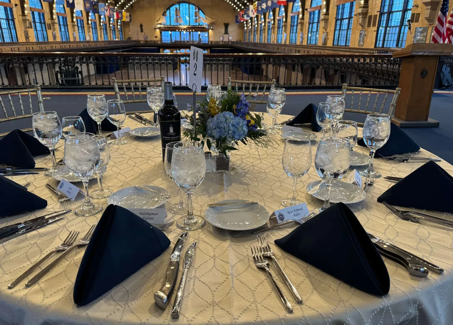 Close up of table settings
