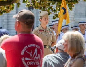 A female midshipman