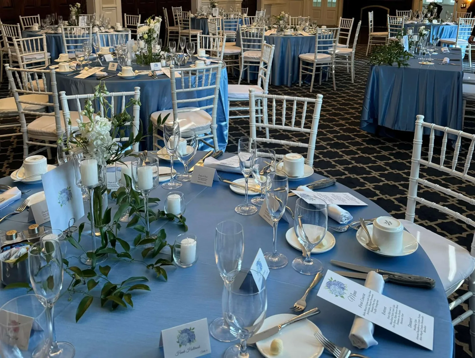 Tables ready for an event