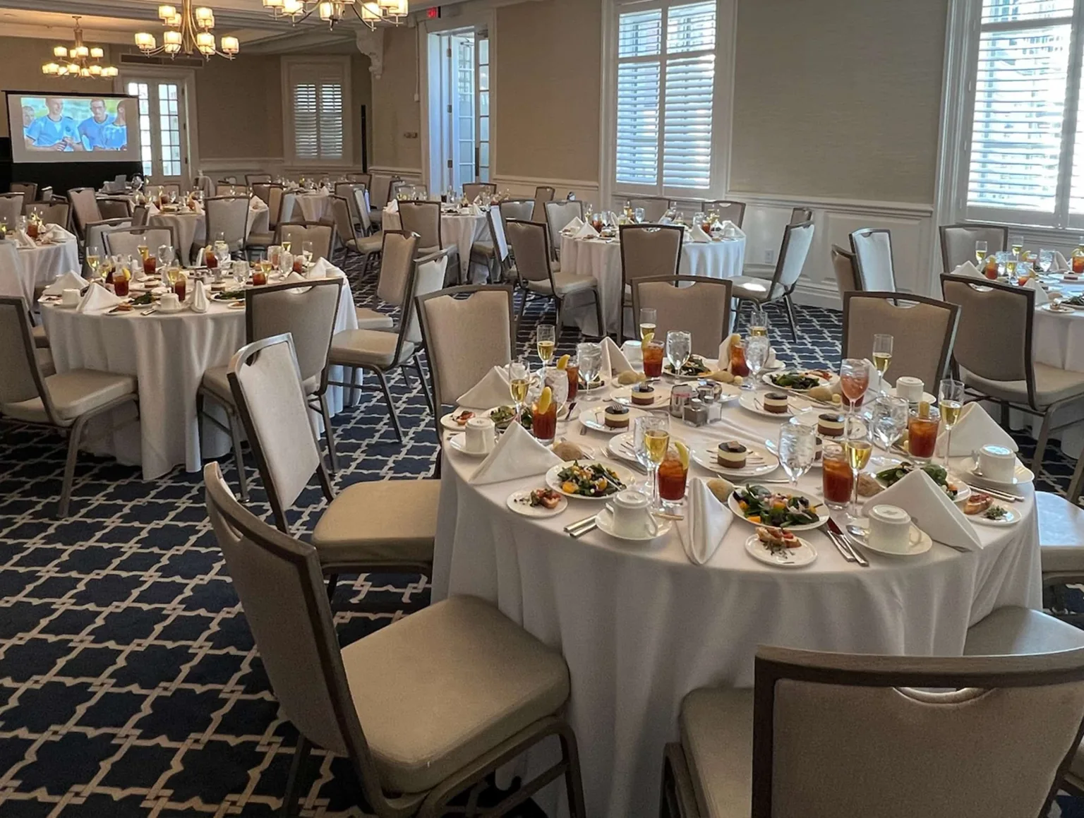 Tables ready for an event
