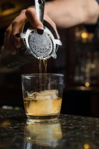 A cocktail being mixed